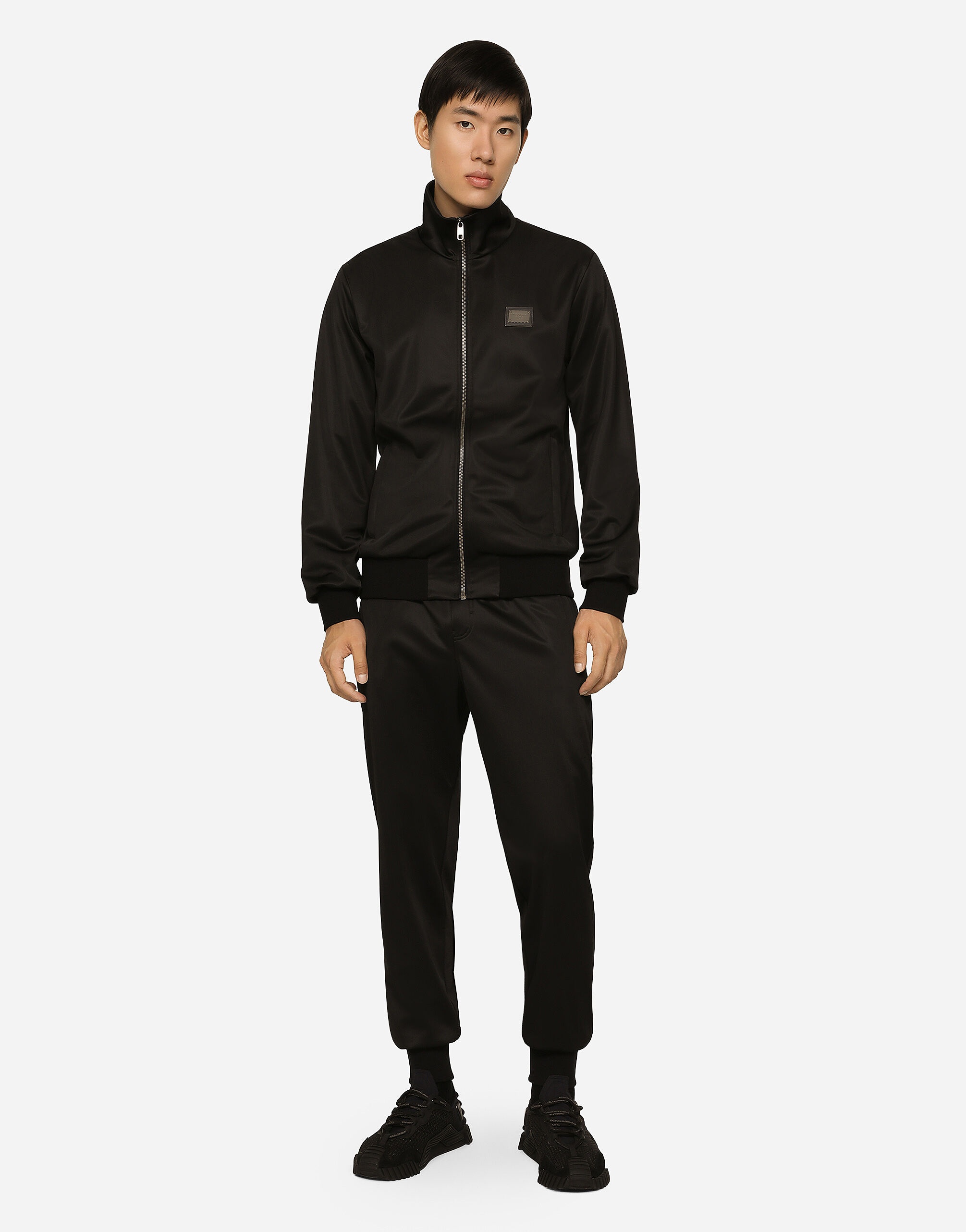 Technical jersey sweatshirt with branded tag - 4