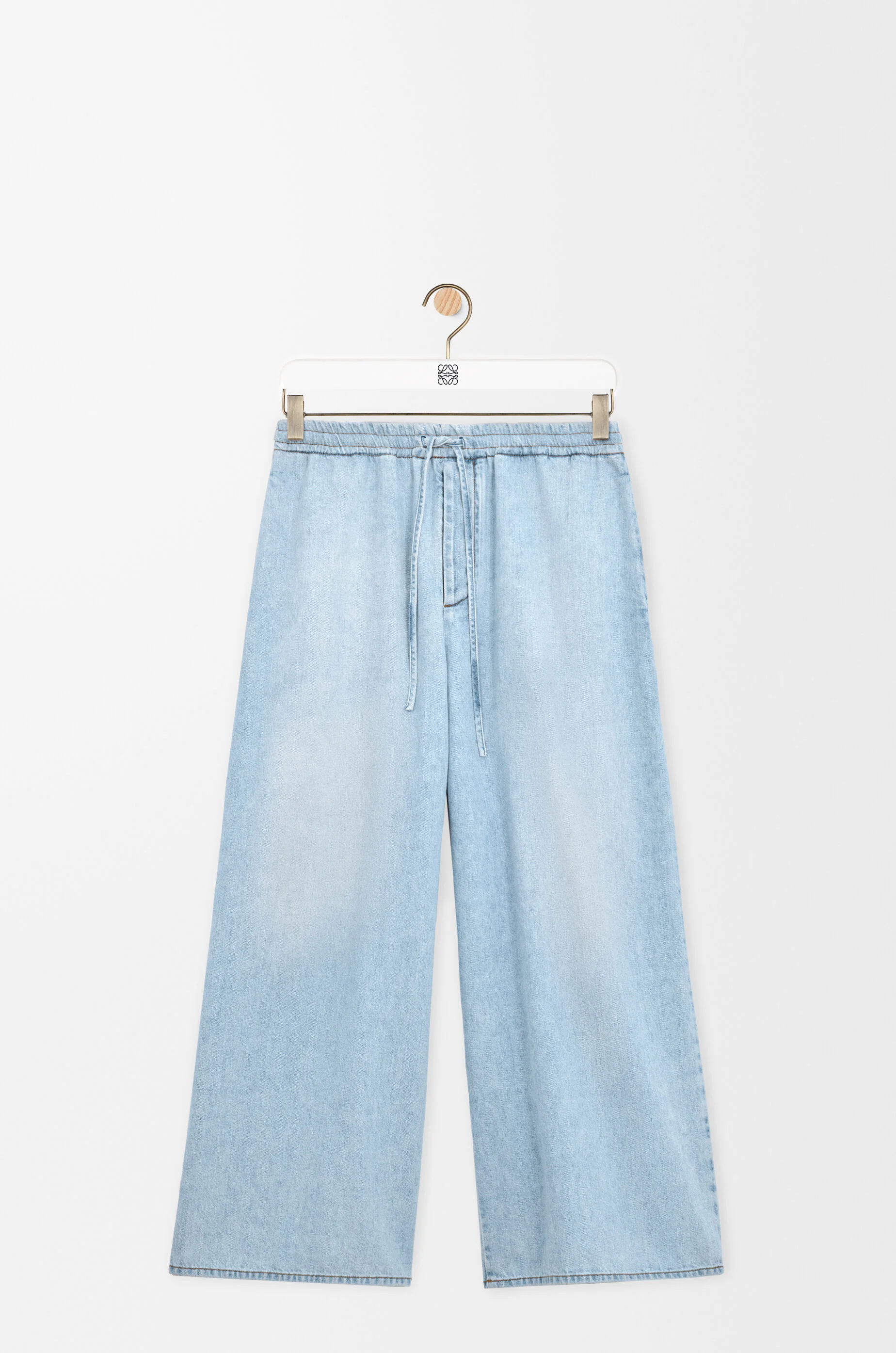 Drawstring trousers in denim - 1