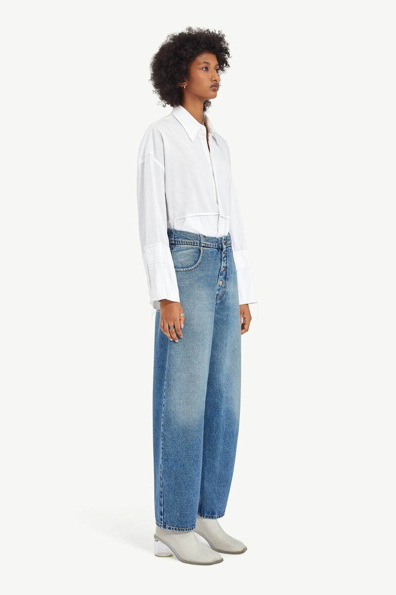 MM6 Maison Margiela Light Blue Denim Trousers outlook