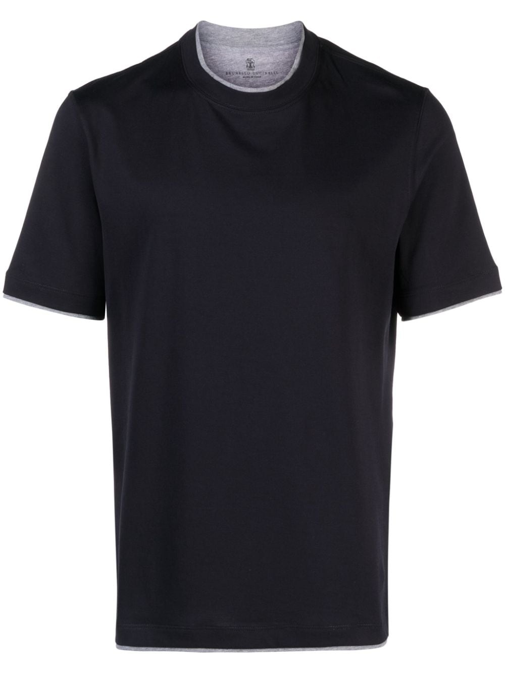 layered-effect cotton T-shirt - 1