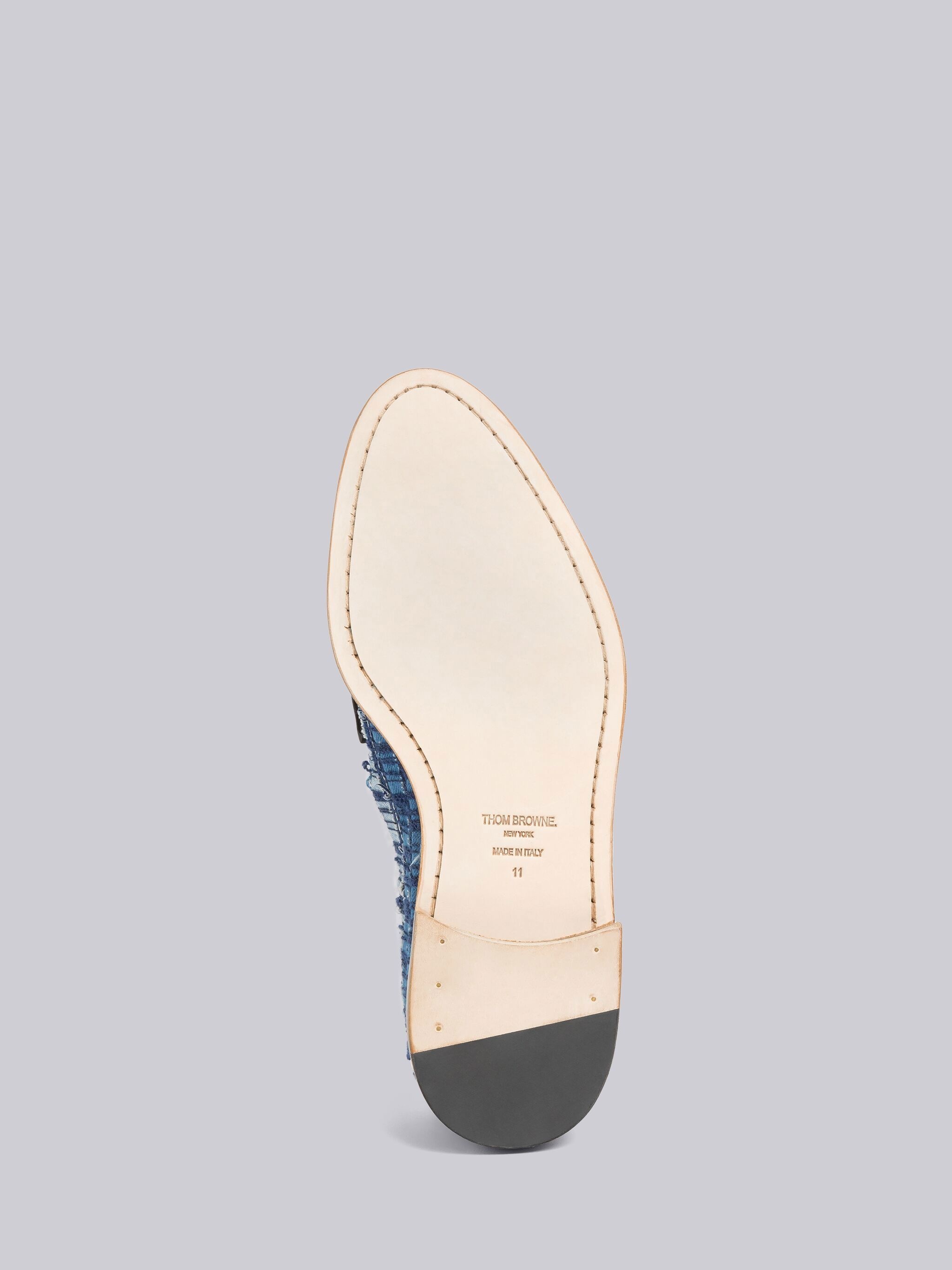 Denim Ribbon Tweed Varsity Penny Loafer - 4