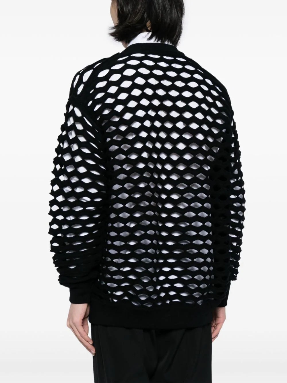 LASER CUT-DETAIL CREW-NECK JUMPER - 4