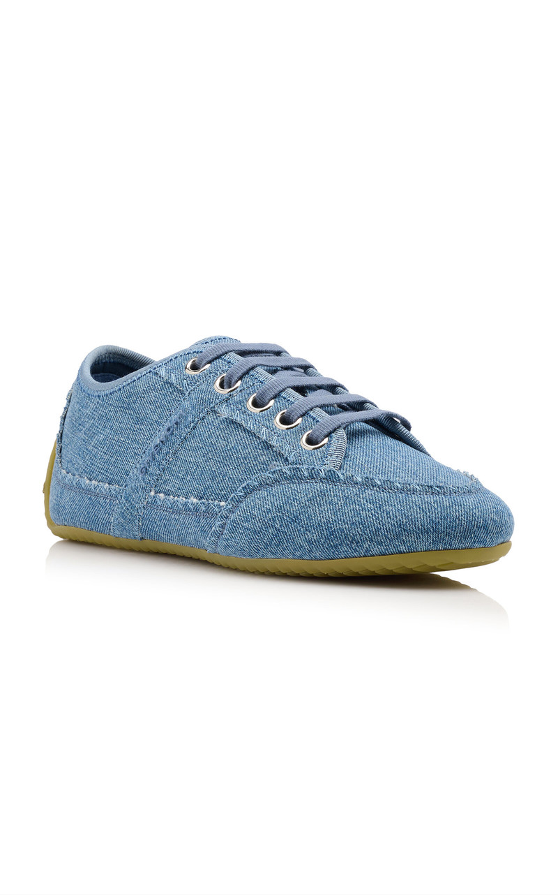 Givenchy Slim Denim Low-Top Sneakers blue outlook