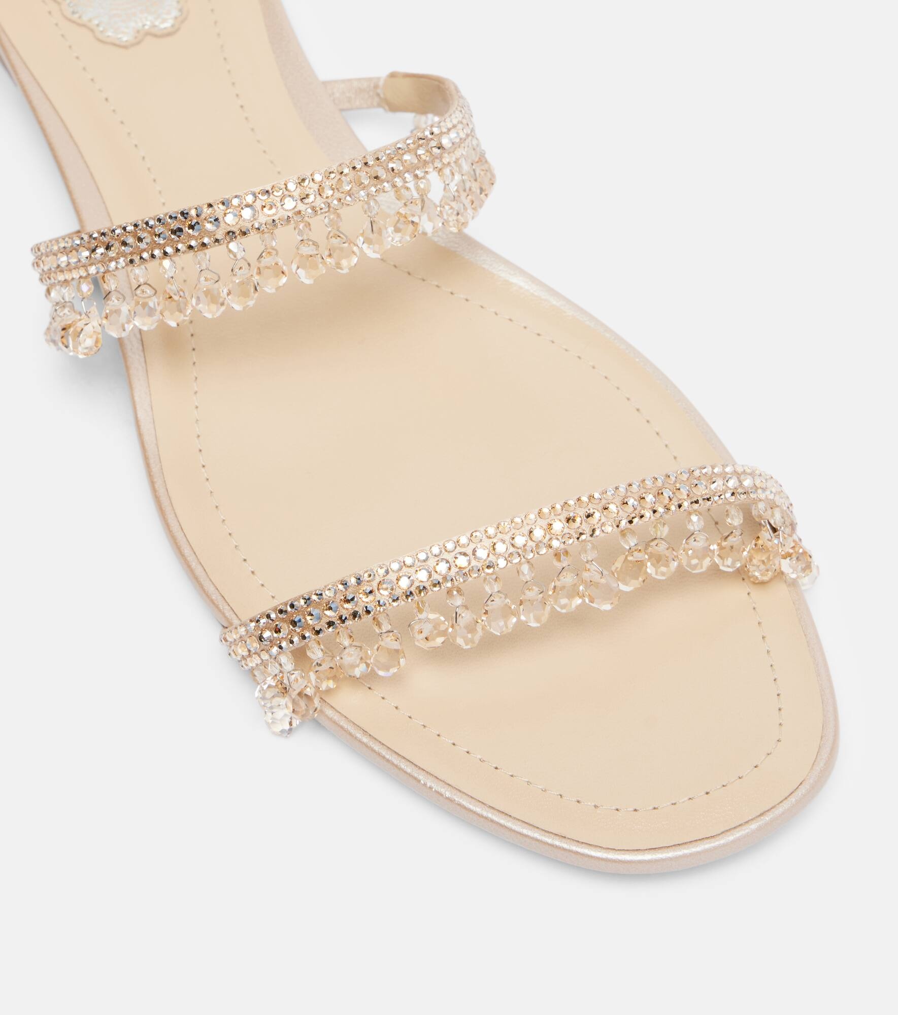 Chandelier embellished satin sandals - 5