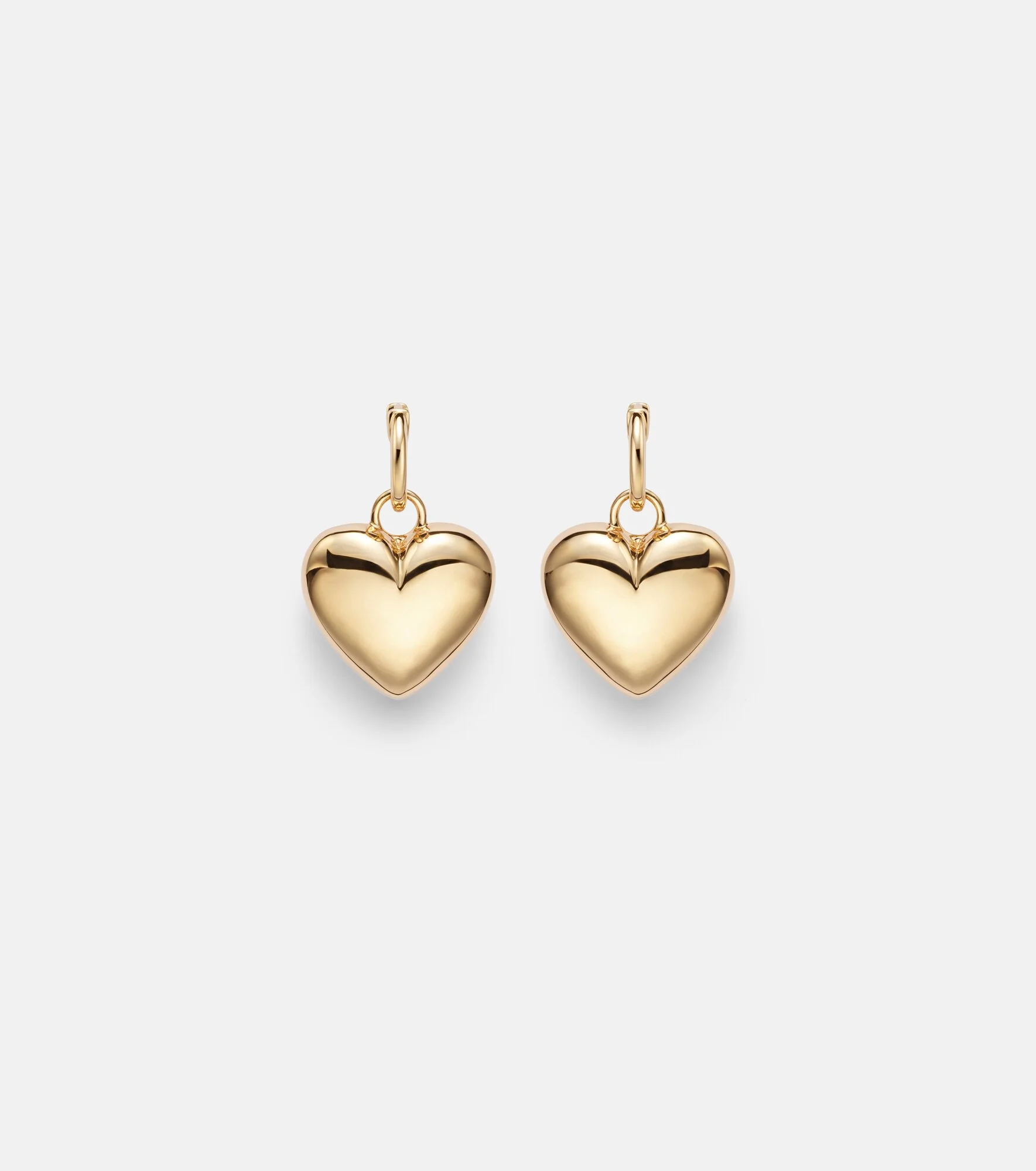 Puffy Heart 14kt gold (585/1000) drop earrings - 1
