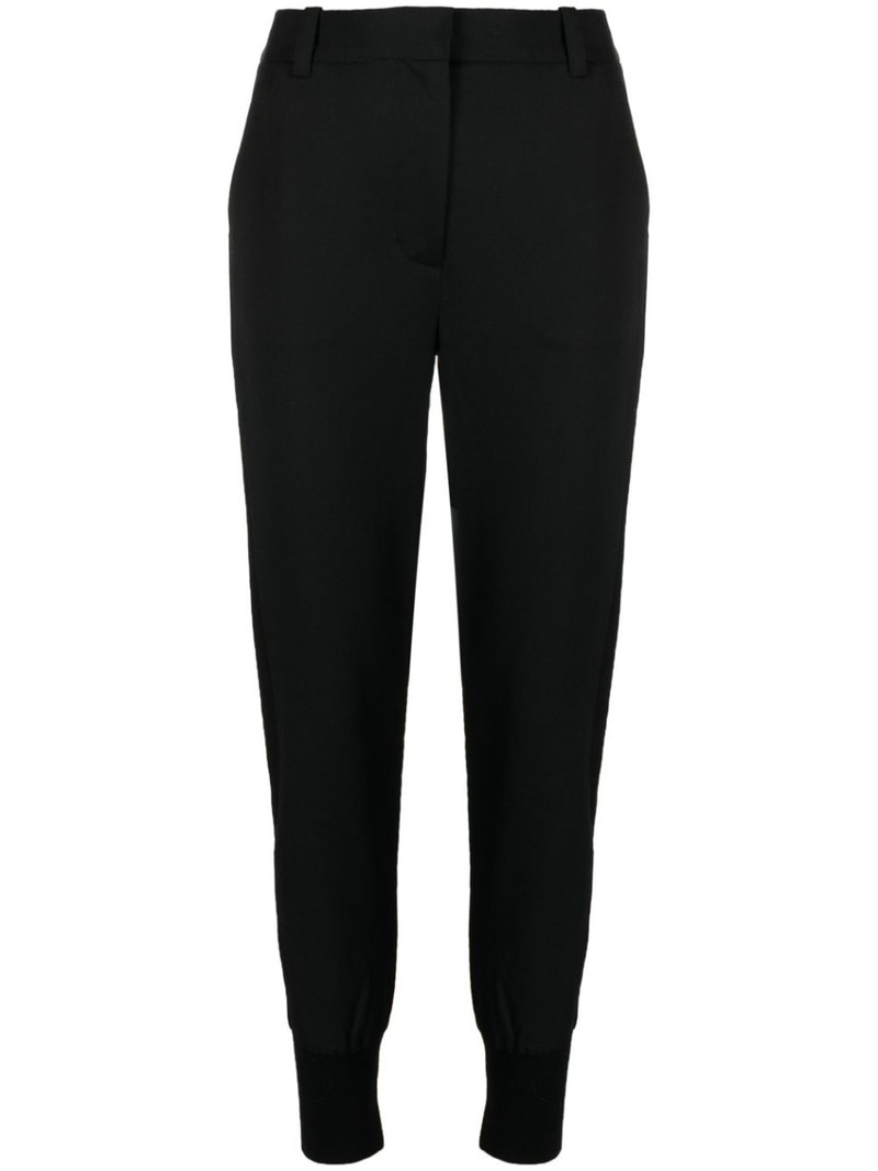 mid-rise wool tapered trousers 1