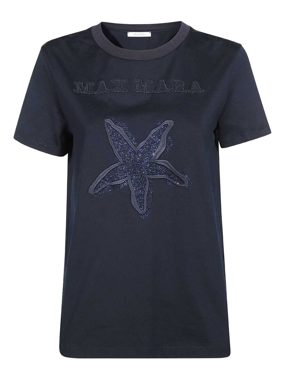 starfish-embellished cotton T-shirt - 1