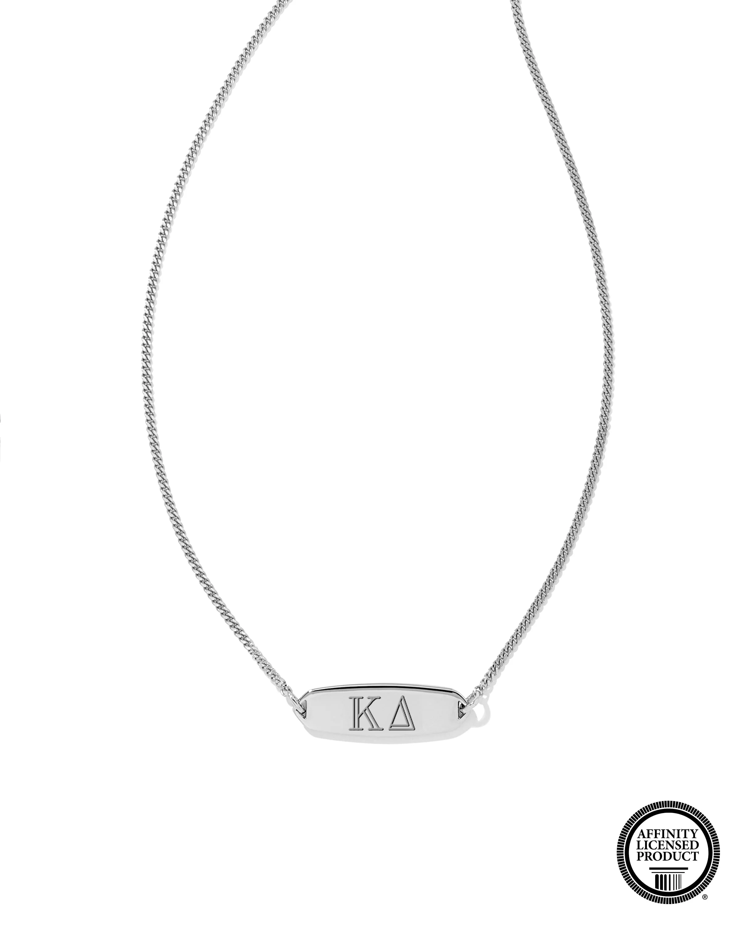 Kappa Delta Pendant Necklace in Sterling Silver - 1