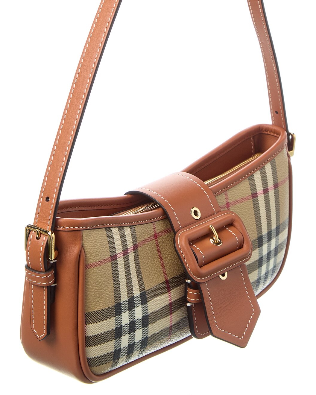 Burberry Vintage Check E-Canvas & Leather Shoulder Bag - 3