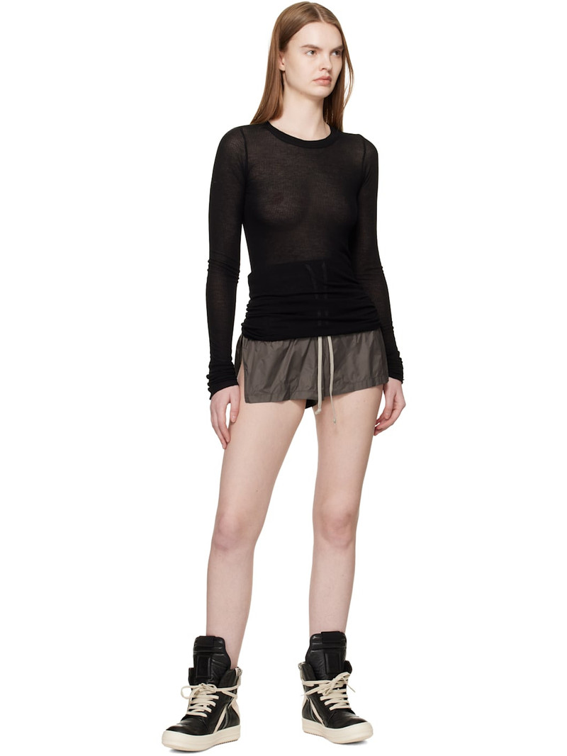 Rick Owens Black Temple Geobasket Sneakers outlook