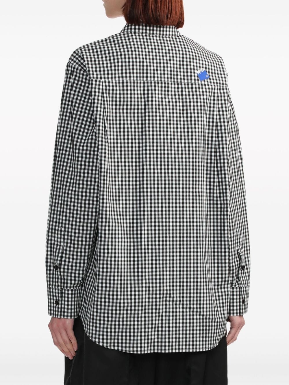 Tetris-appliquÃ© checkered shirt - 4