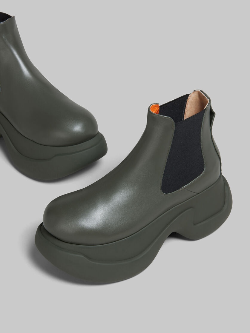 GREEN LEATHER ARAS 23 CHELSEA BOOT - 4