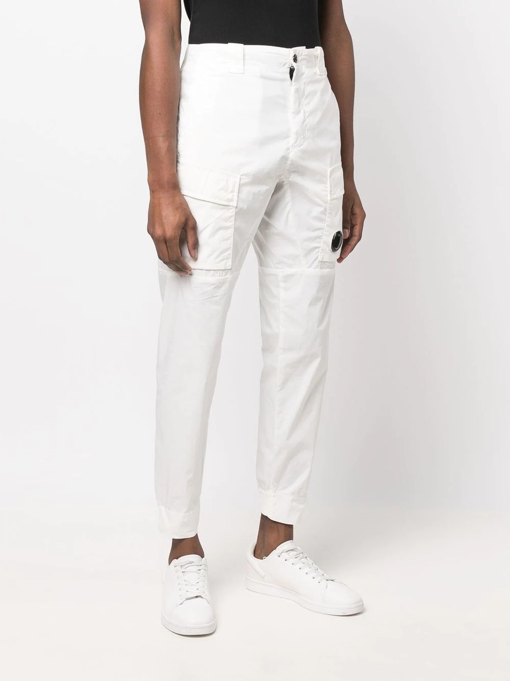 Lens-embellished tapered trousers - 3