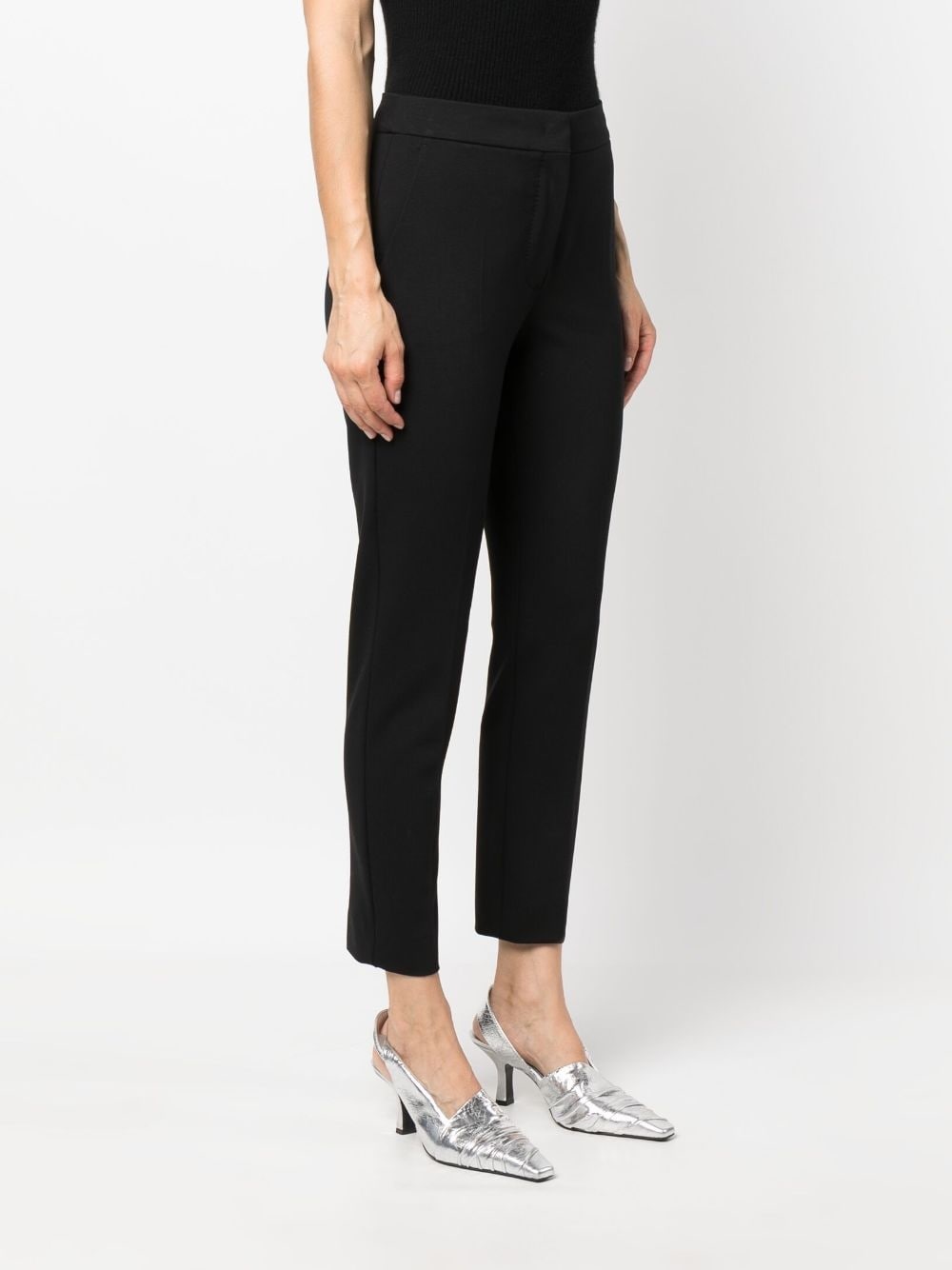 high-waisted cropped trousers - 3