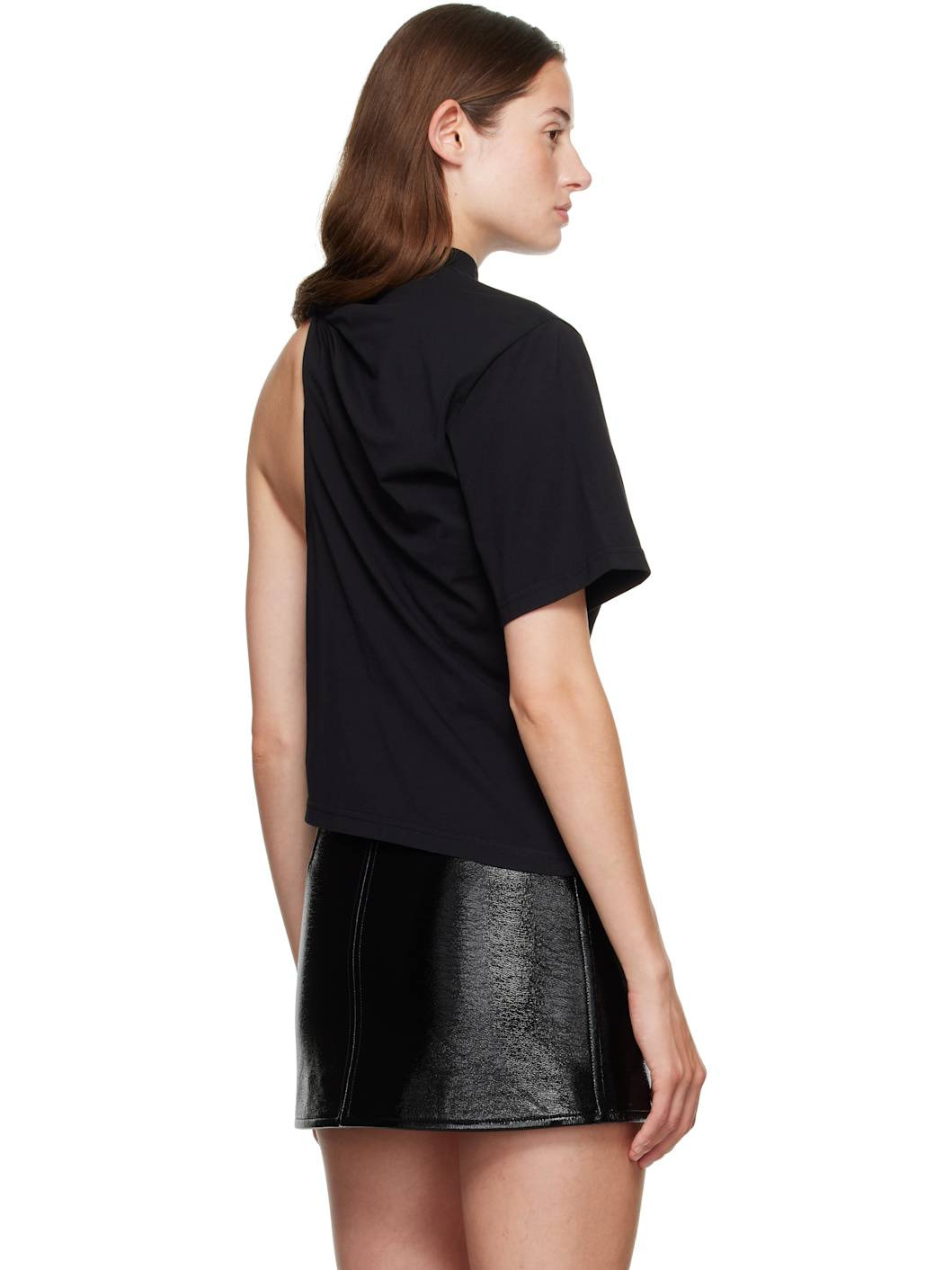 Black Twist Asymmetrical T-shirt - 3