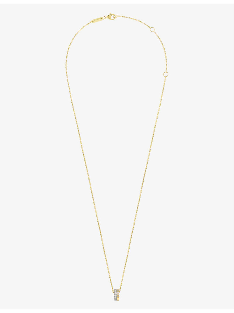 Quatre Radiant Edition 18ct yellow-gold and 0.10ct brilliant-cut diamond pendant necklace 1