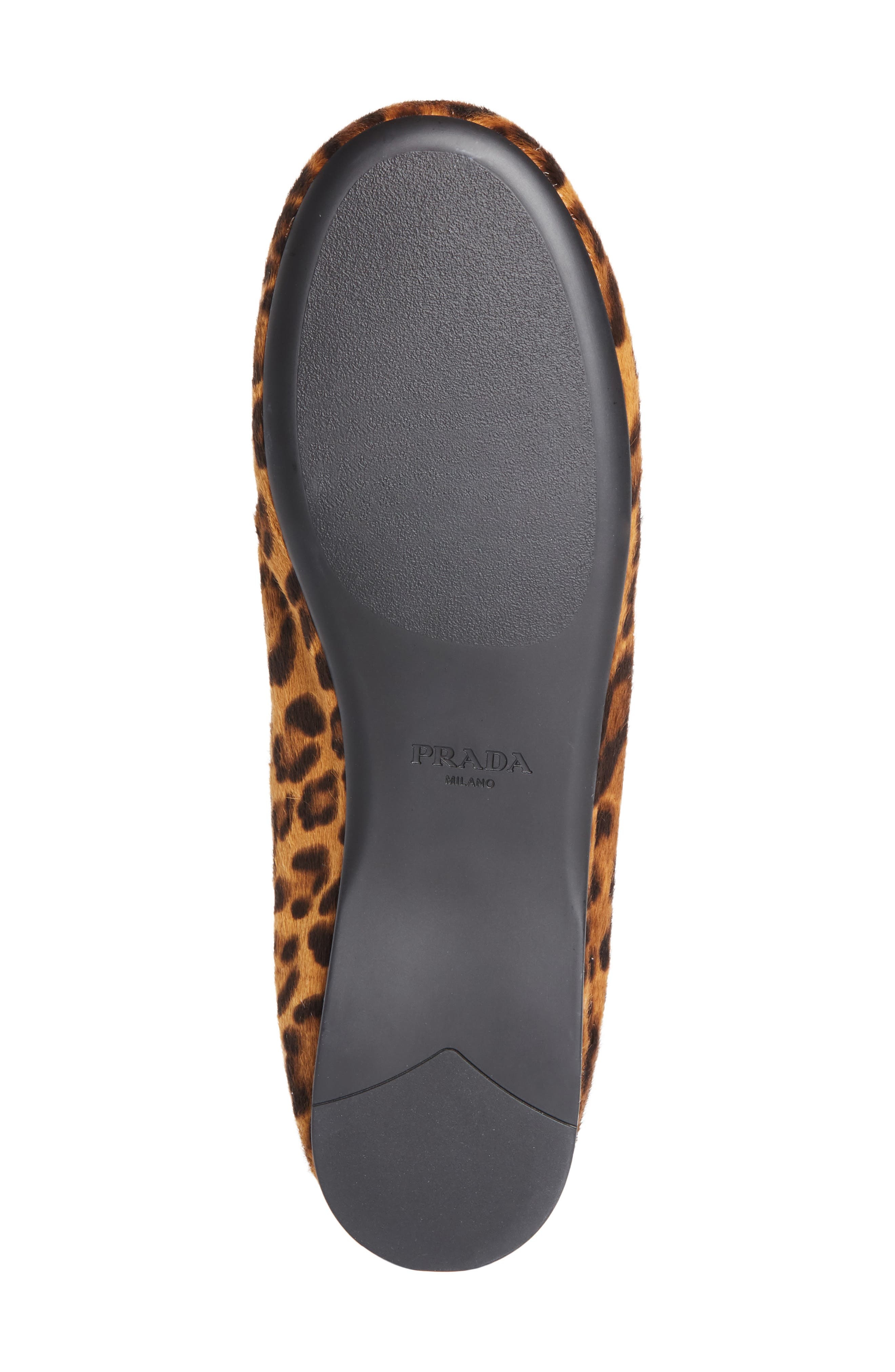 Prada Double Strap Genuine Calf Hair Mary Jane Flat in Miele at Nordstrom - 6