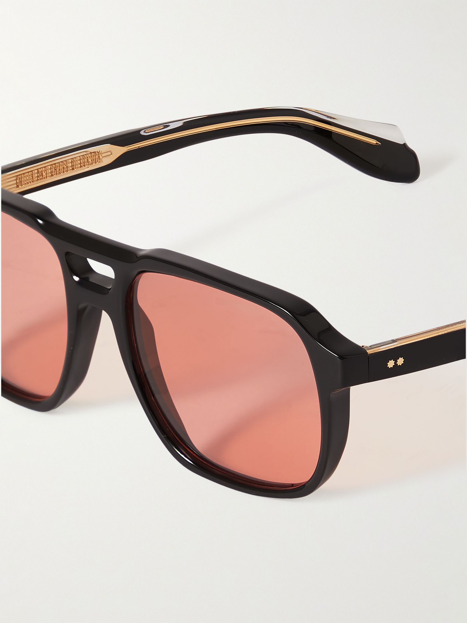 1394 Aviator-Style Acetate Sunglasses Black - 3