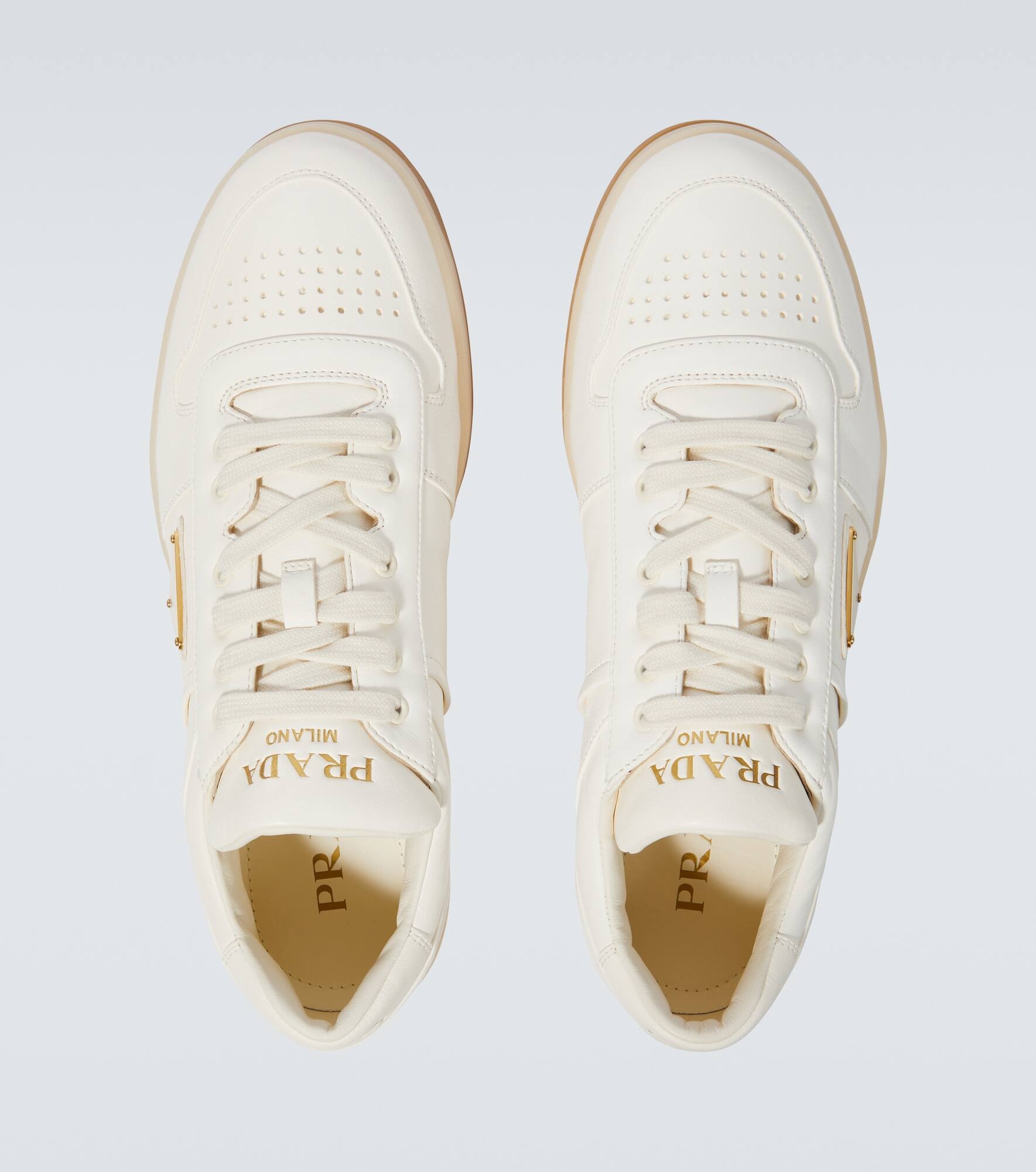 Downtown logo leather sneakers - 4