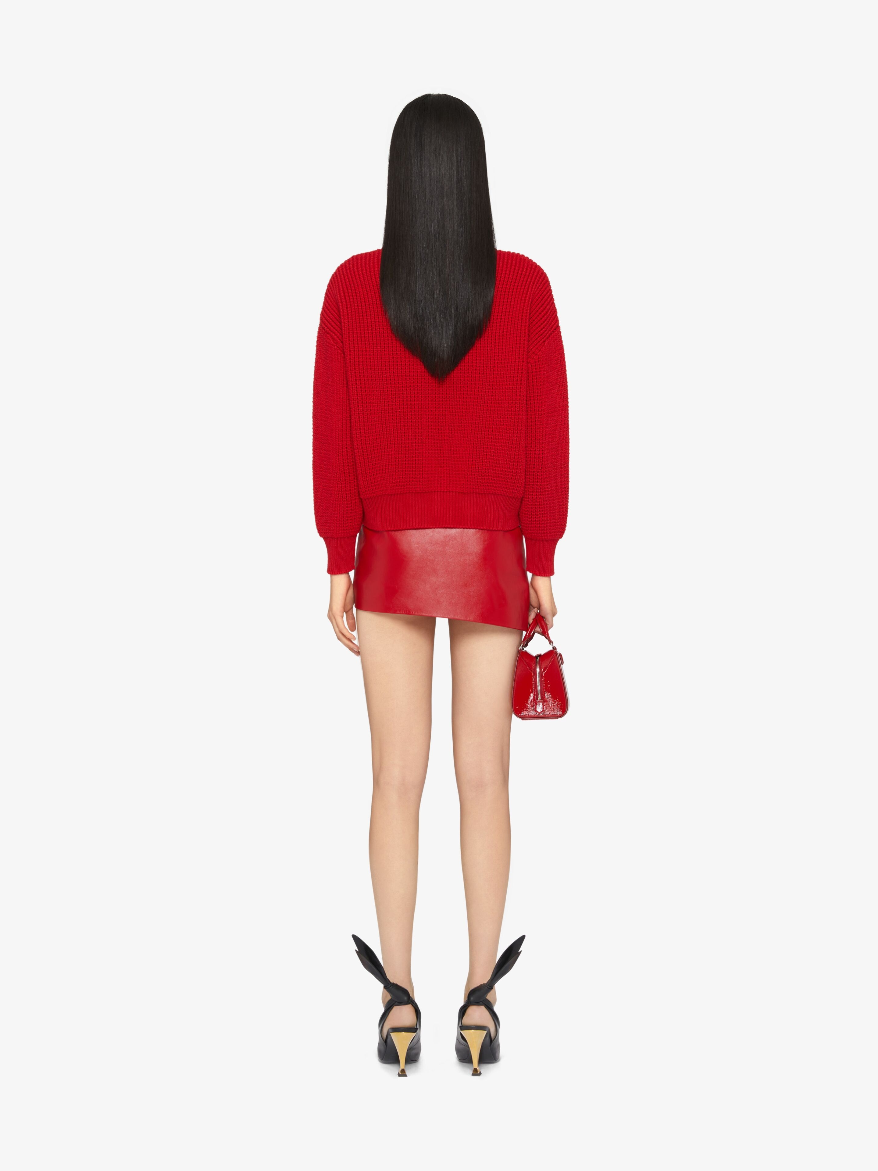 CROPPED 4G SWEATER IN WAFFLE WOOL - 4