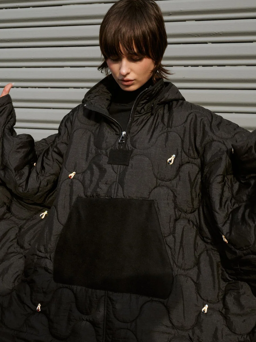 GDBG X ALPHA UPCYCLED BEADED PONCHO - 1