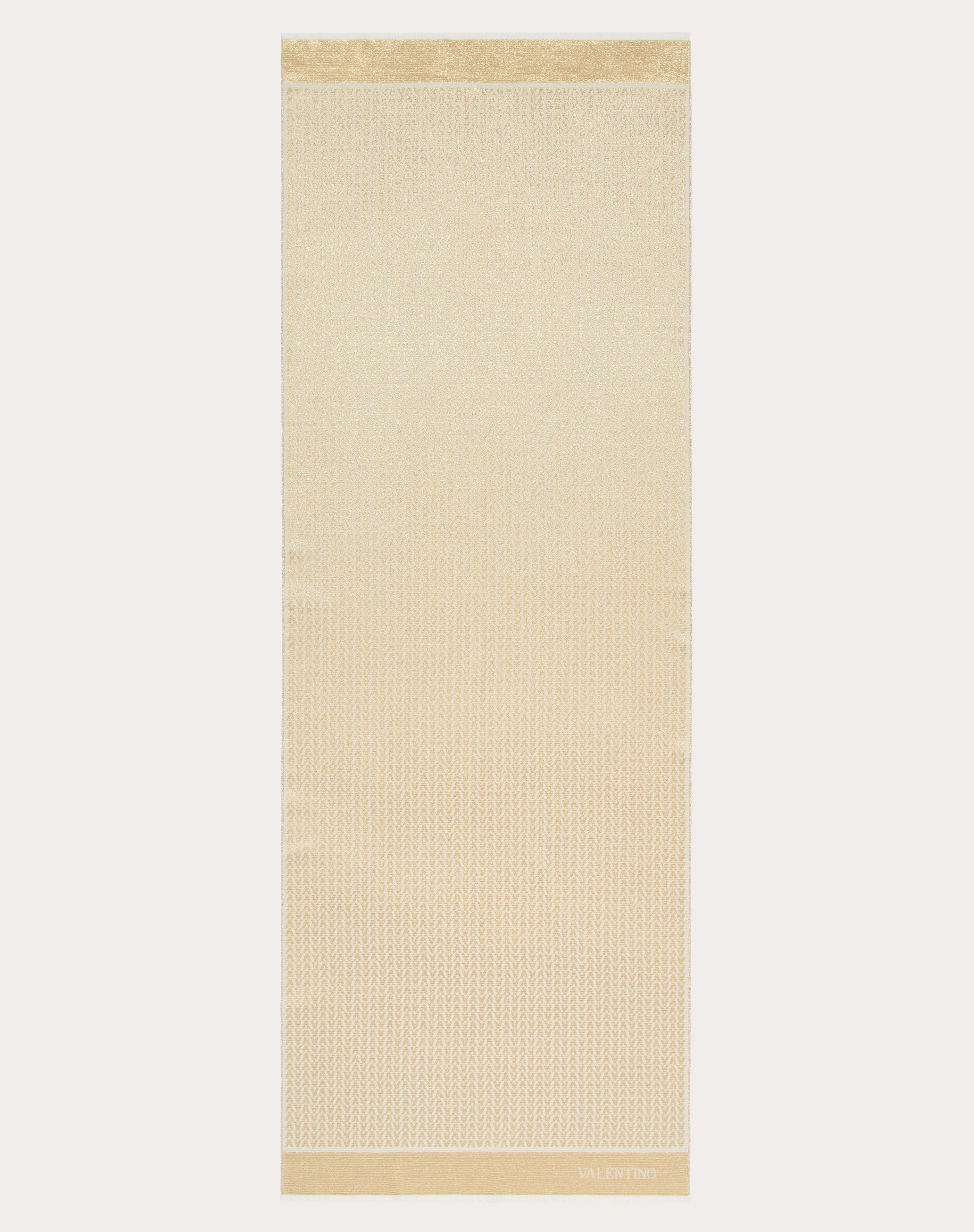 OPTICAL VALENTINO WOOL AND LUREX BLEND STOLE - 3
