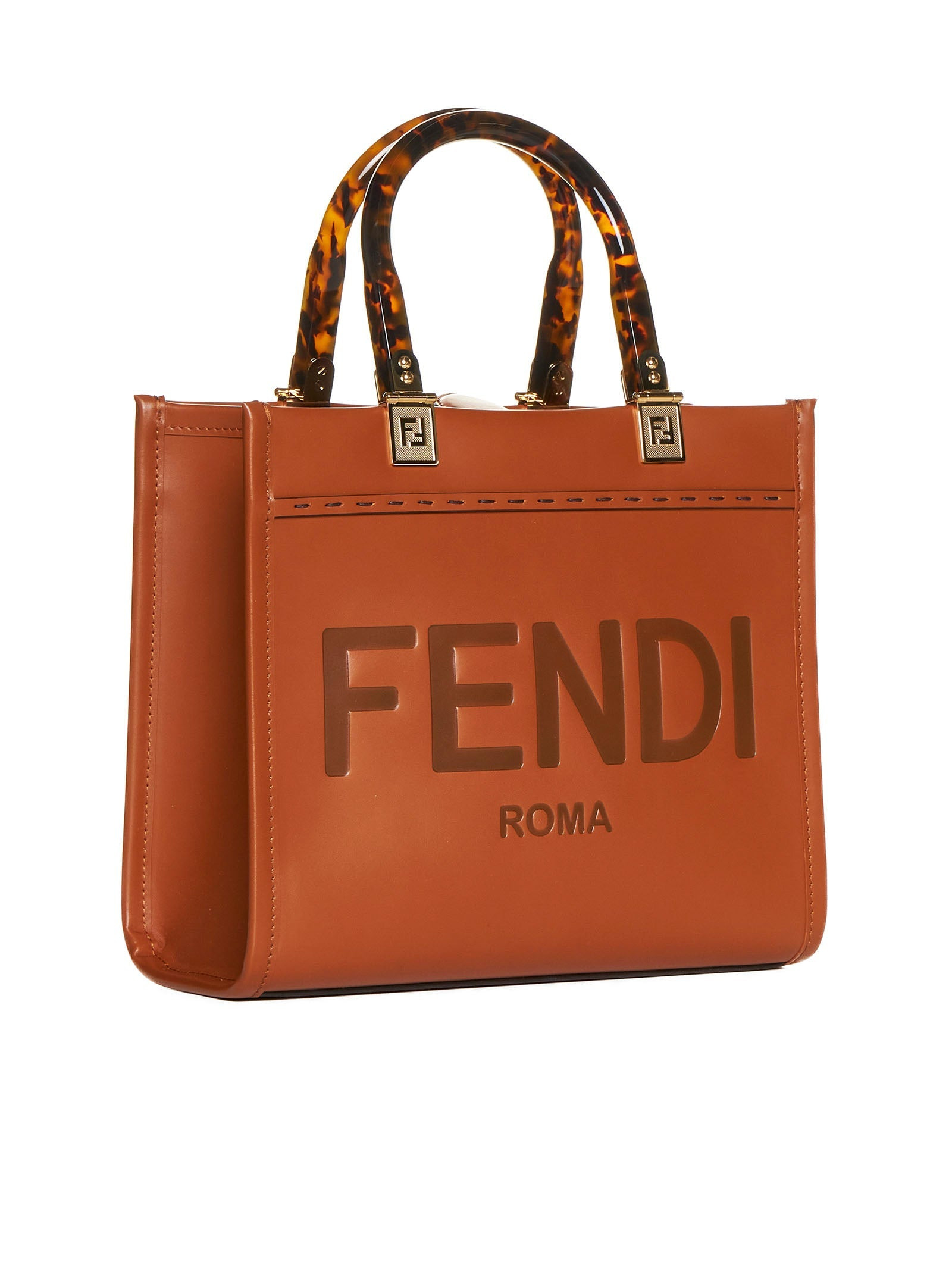 Fendi Women Fendi Sunshine Small Bag In Brown Calfskin Leather - 2