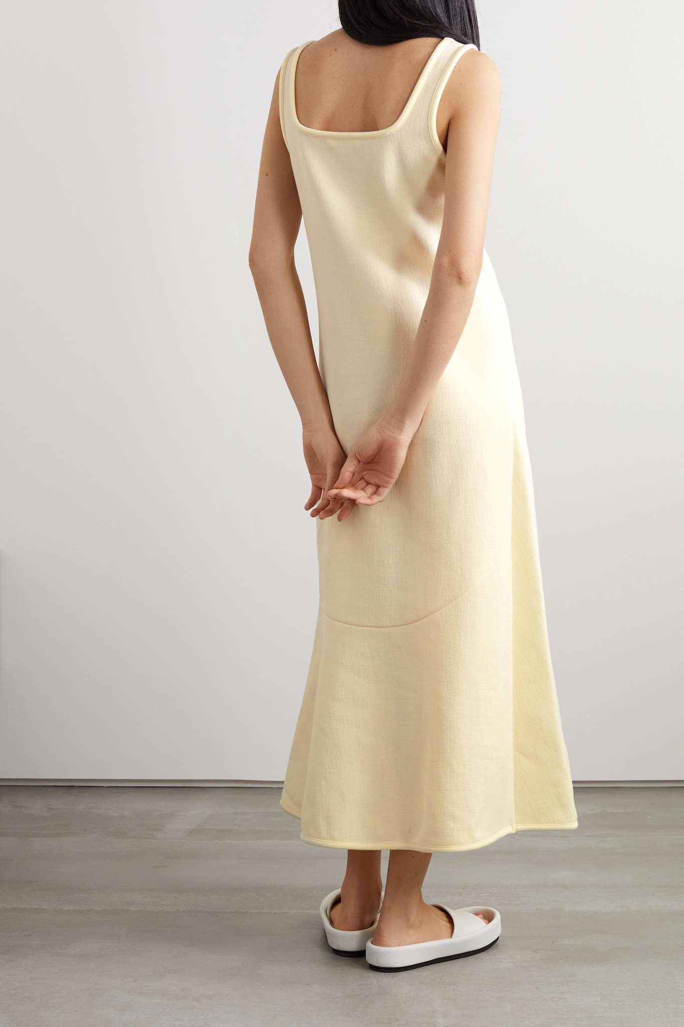 Cotton-blend jersey midi dress - 3