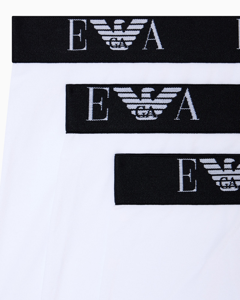 EMPORIO ARMANI THREE-PACK OF STRETCH JERSEY BOXER BRIEFS WITH EA LOGOBAND outlook