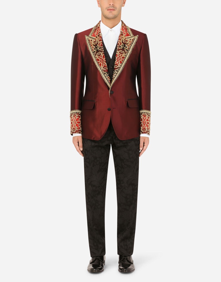 Sicilia-fit tuxedo suit with synthetic rhinestones - 1