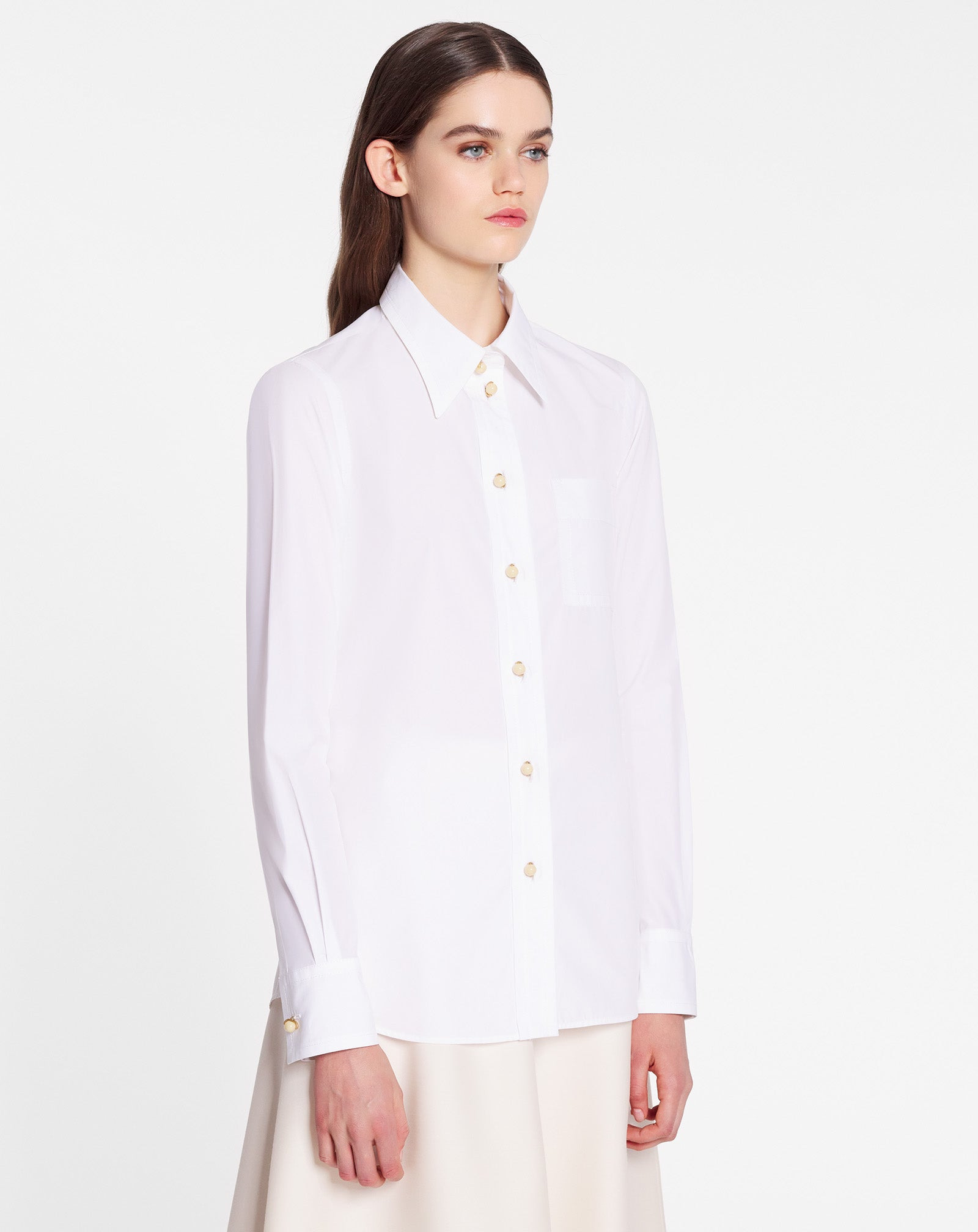 LONG SLEEVE SHIRT IN POPLIN - 4