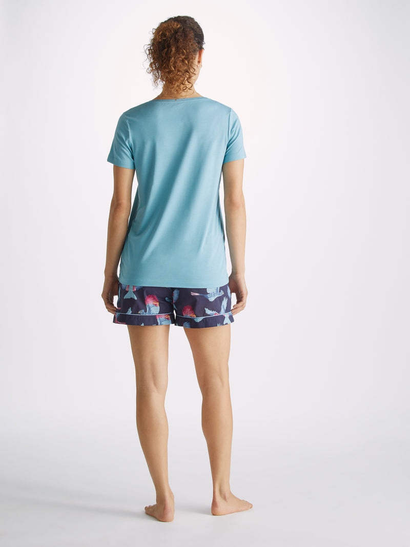 Women's T-Shirt Lara Micro Modal Stretch Soft Aqua - 4