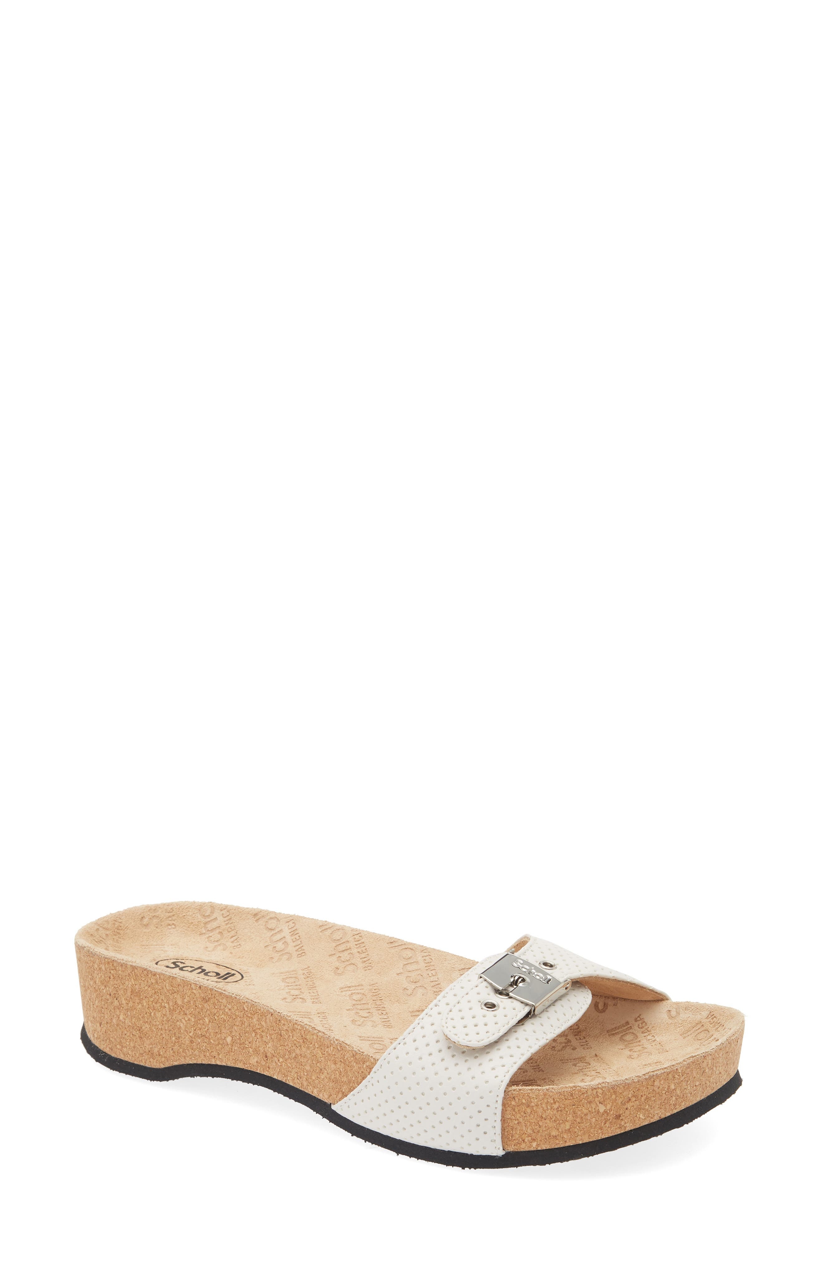 Balenciaga x Scholl Platform Sandal in 9080 White/Silver at Nordstrom - 1
