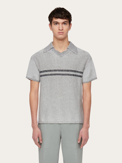 FERRAGAMO Short sleeved linen t-shirt outlook