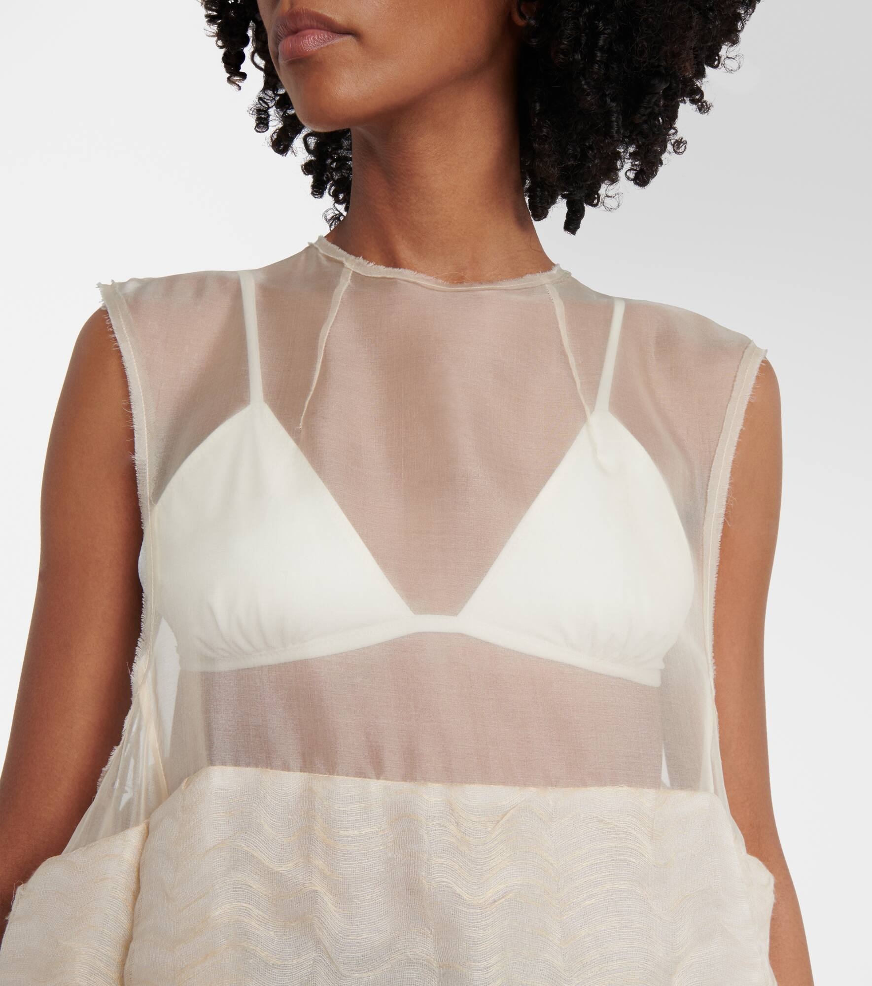 Blair linen and silk-blend minidress - 4