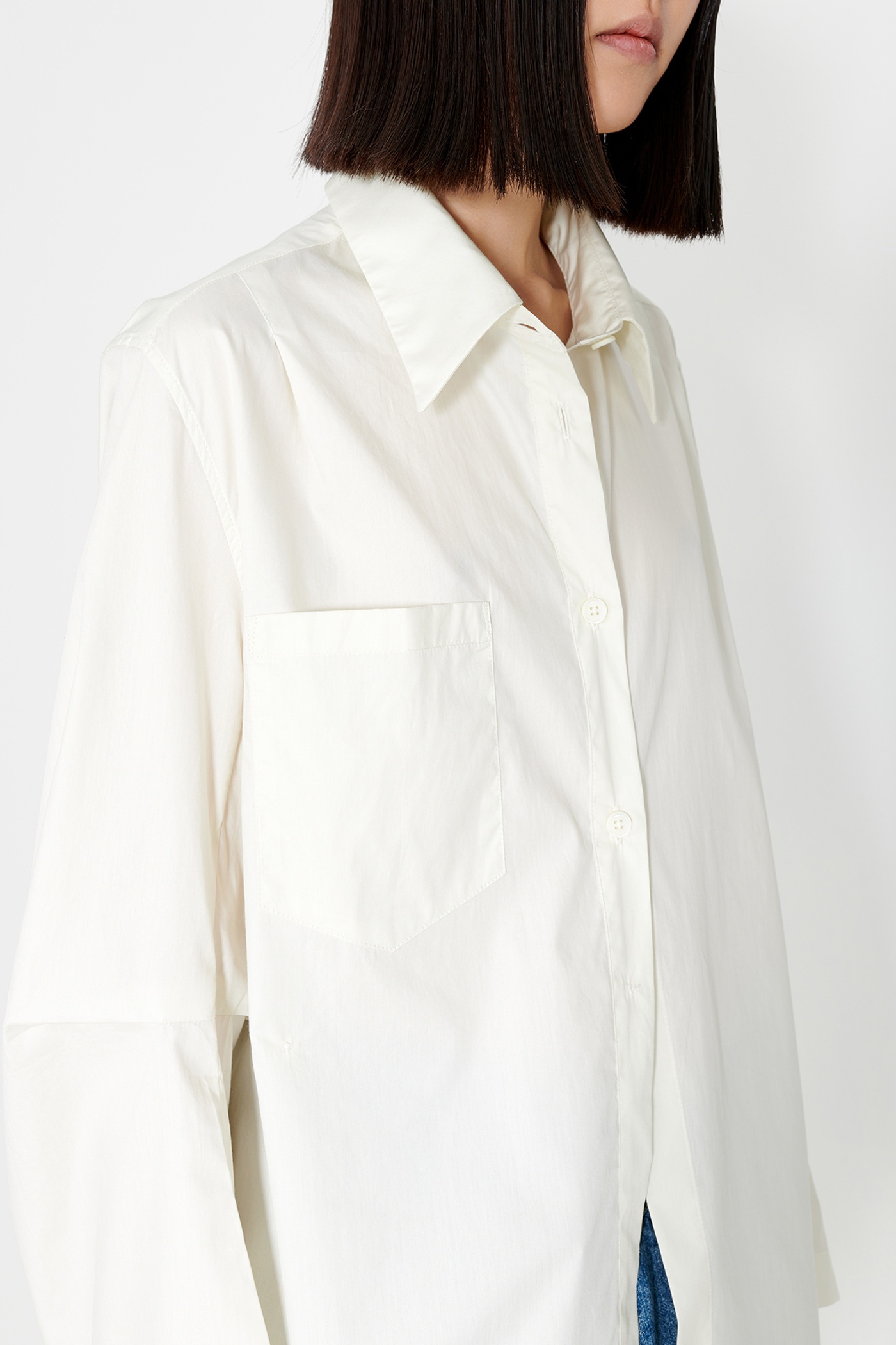 Machine Shirt Pearl Beige Cotton Chinz - 6