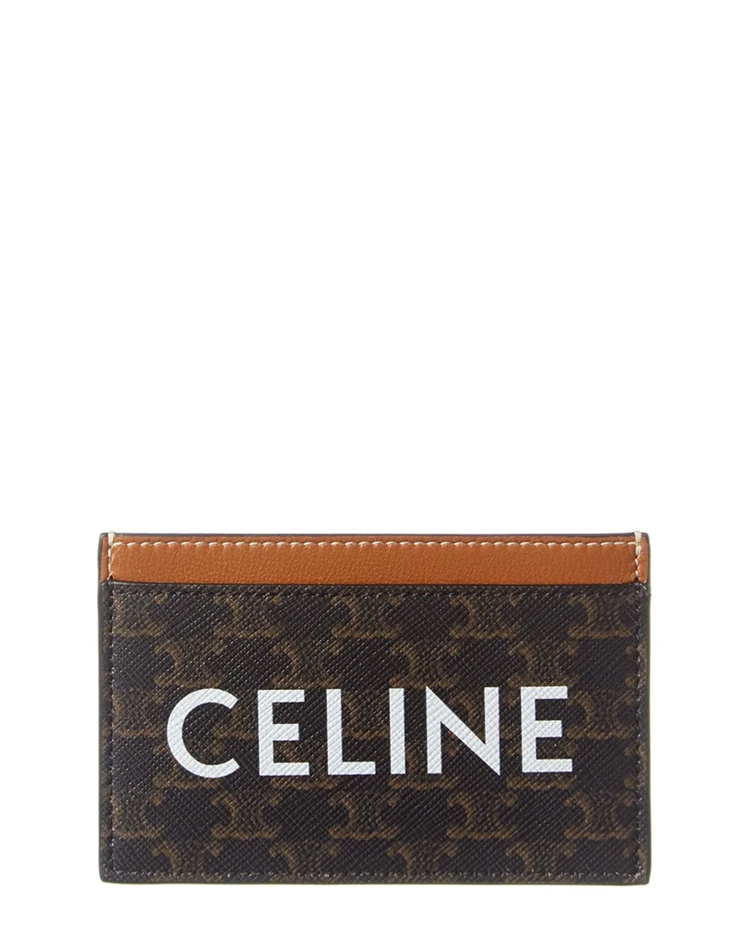 CELINE Triomphe Coated Canvas & Leather Card Holder - 1