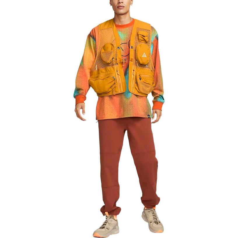 Nike ACG Allover Print Long-Sleeve Tee 'Tour Yellow' DV9663-719 - 3