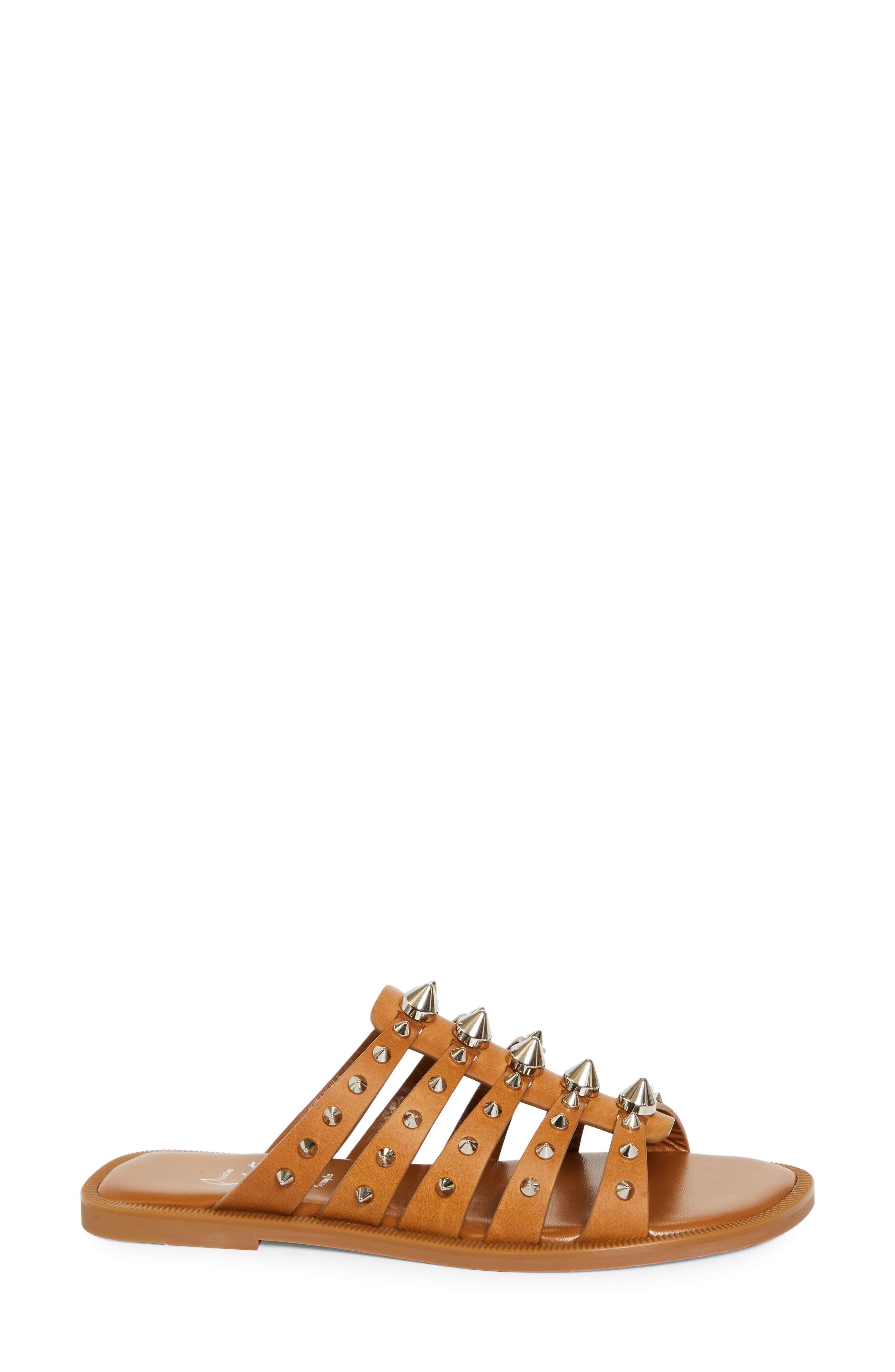 Christian Louboutin Charja Slide Sandal in Terra/Lin Terra at Nordstrom - 3