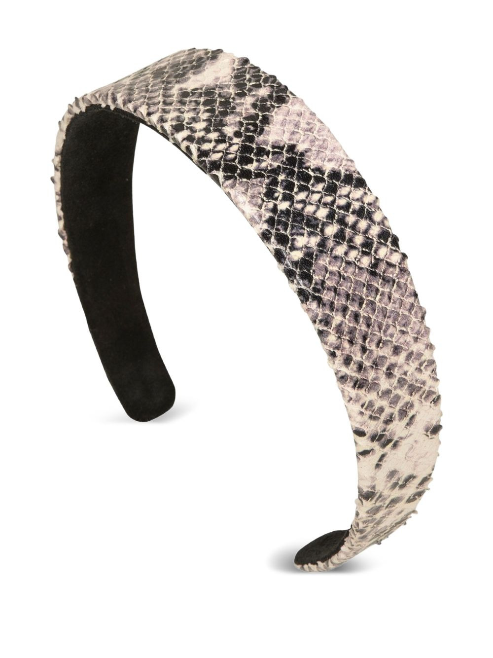 Cruz snakeskin-embossed headband - 1