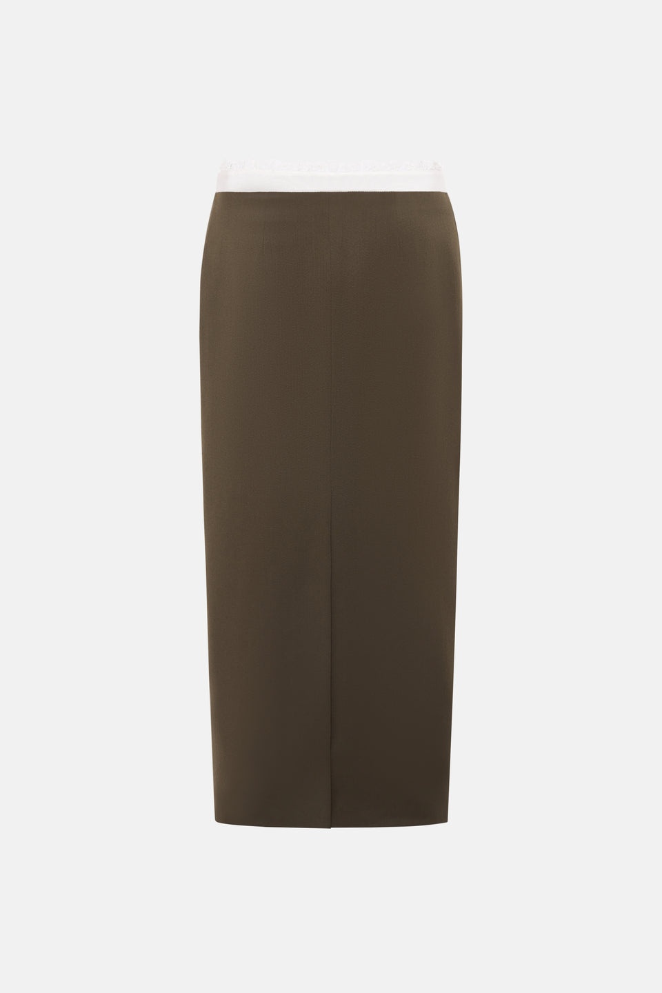 LIGHT WOOL SKIRT WITH ST GALLEN TRIM - 2