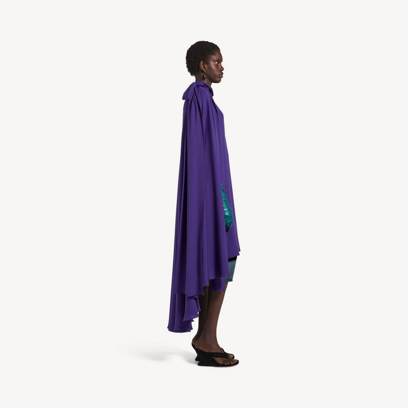 Women's Cape Dress in Purple 3