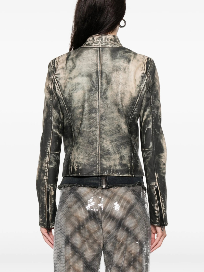 Diesel Diesel L-Uxure Zip-fastening Leather Jacket outlook