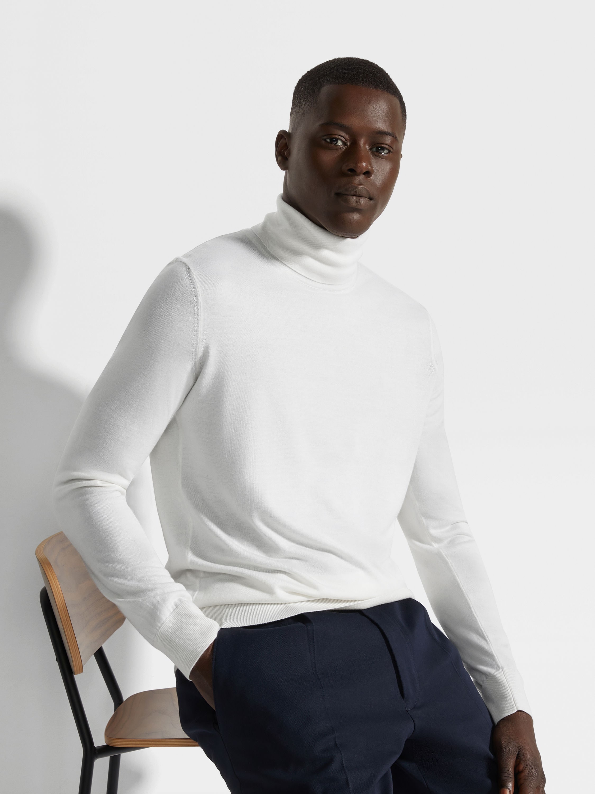 WHITE CASHSETA TURTLENECK - 3