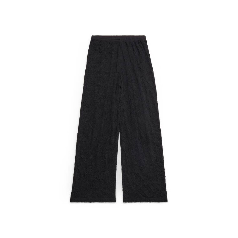 Mesh Baggy Sweatpants in Black 1