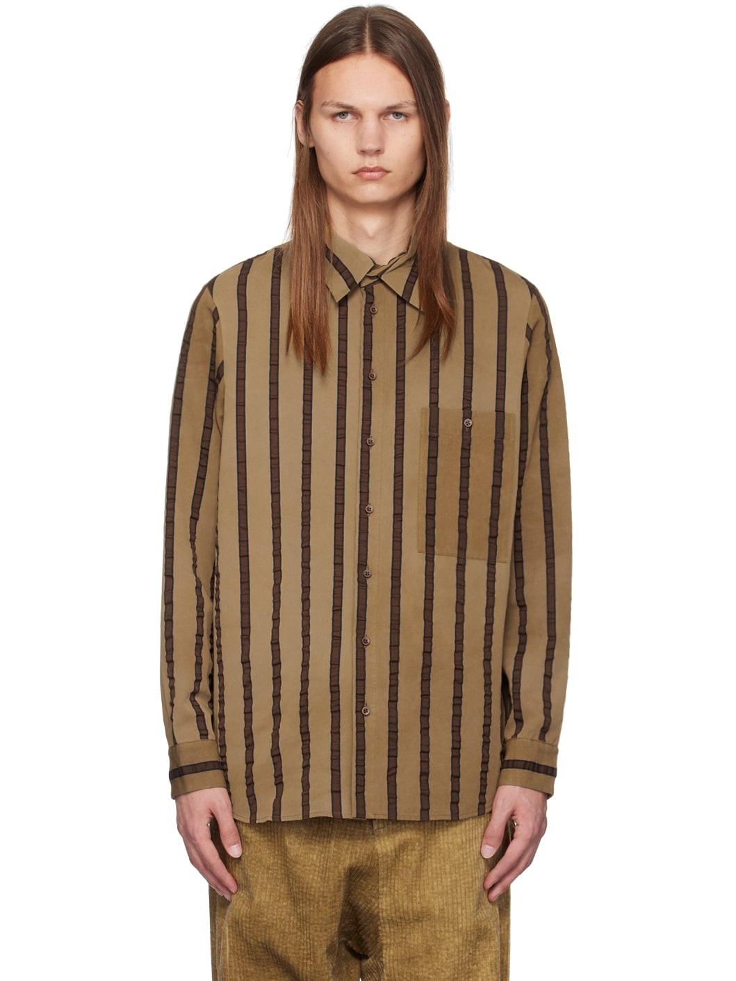 Beige Tab Shirt - 1