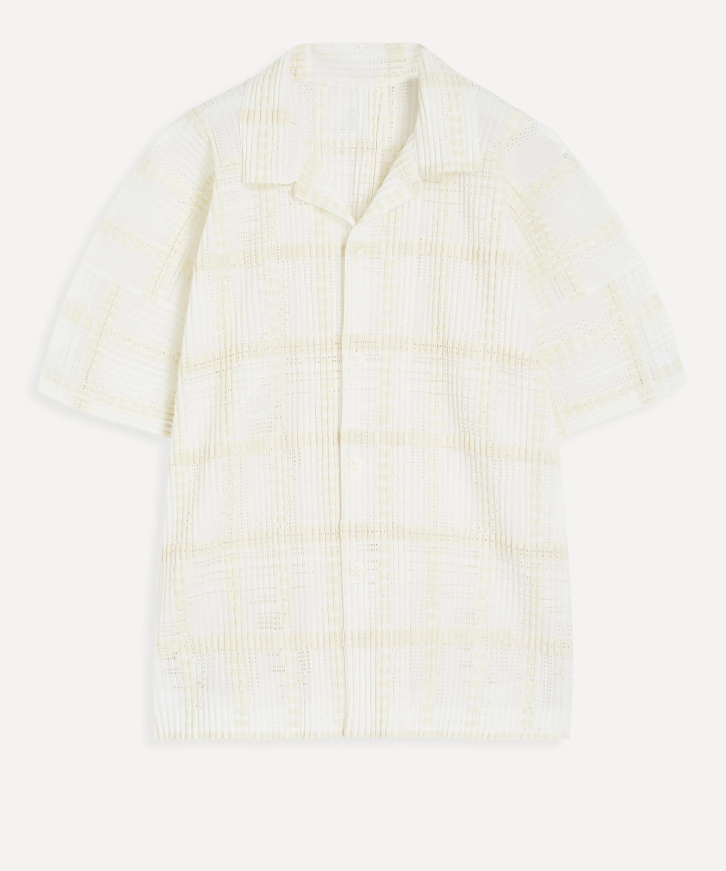 LACE GRID PLEATS Shirt - 1
