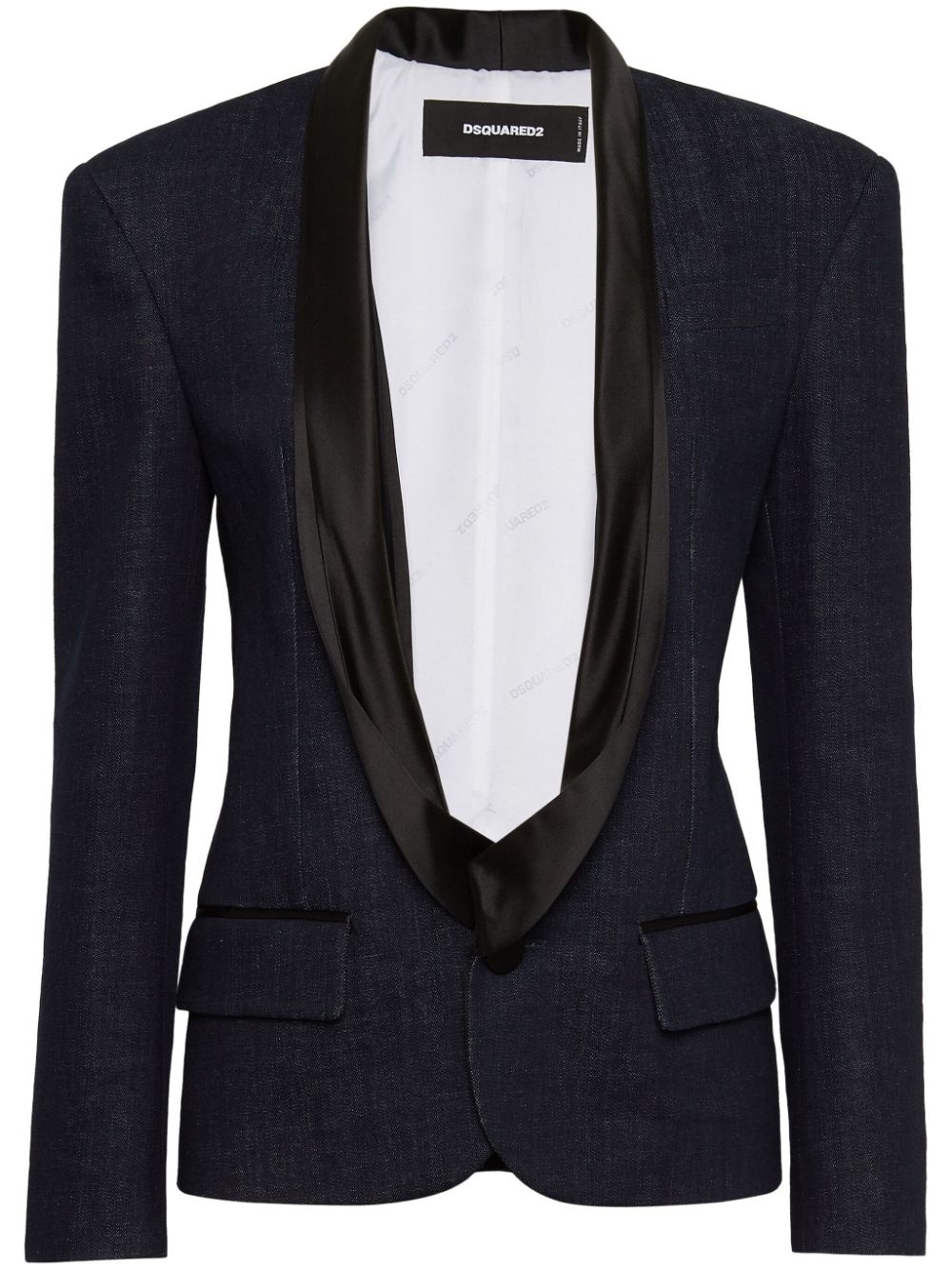 shawl-lapels single-breasted blazer - 1