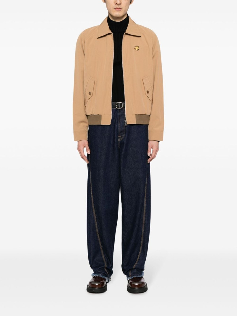 Maison Kitsuné Bold Fox Head-appliqué gabardine jacket outlook