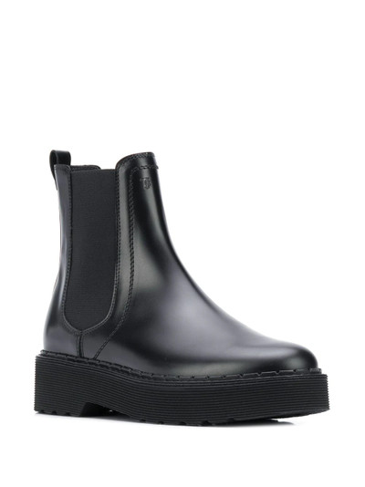 Tod's logo-debossed ankle boots outlook